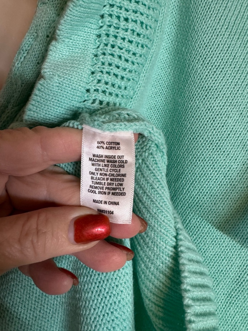 NWT Mint Cable Knit Ruffle-Shoulder Spring Sweater   XLARGE     #10 - Picture 8 of 11